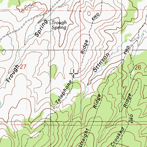 Topographic Map of Telephone Ridge, AZ