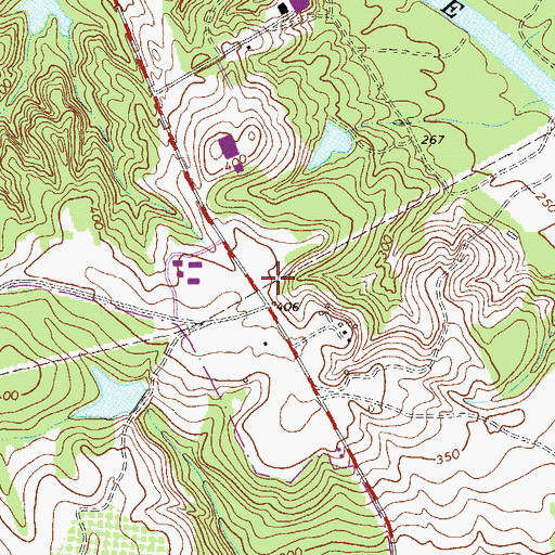 Topographic Map of Central State Hospital Heliport, GA
