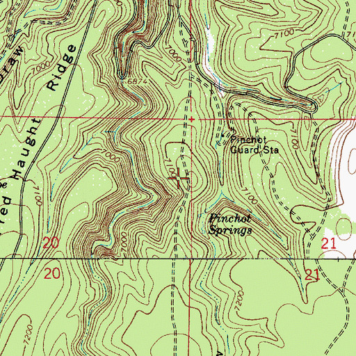 Topographic Map of Telephone Ridge, AZ