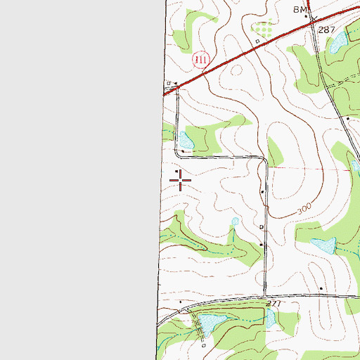 Topographic Map of Lost Creek Farms Airport (historical), GA
