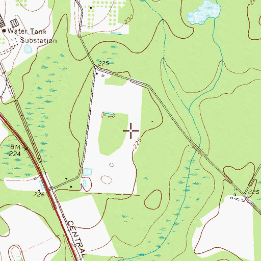 Topographic Map of South One Ten Airport, GA