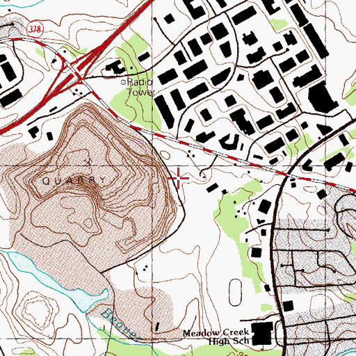 Topographic Map of Beaver Ruin Heliport, GA