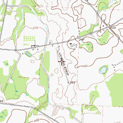 Topographic Map of Wrights Field, GA