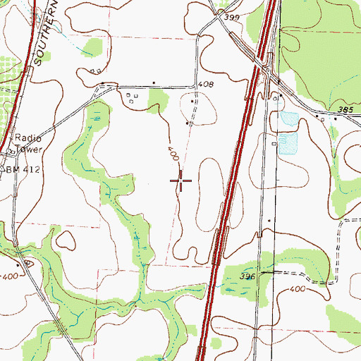 Topographic Map of Macks Field (historical), GA