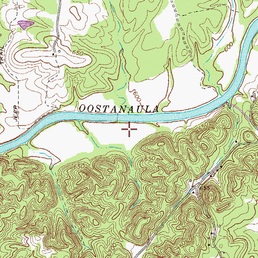 Topographic Map of Riverside Airport, GA