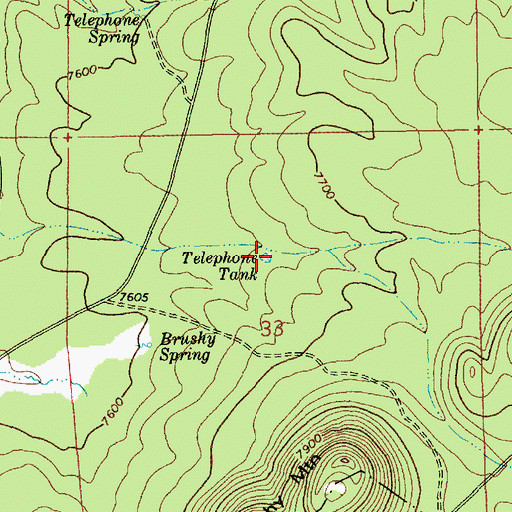 Topographic Map of Telephone Tank, AZ