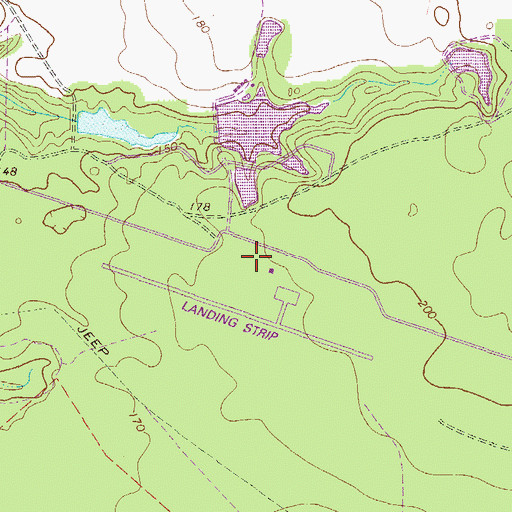 Topographic Map of Swinton Smith Field at Reidsville Municipal Airport, GA