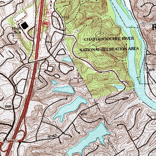 Topographic Map of Hartrampf Heliport, GA