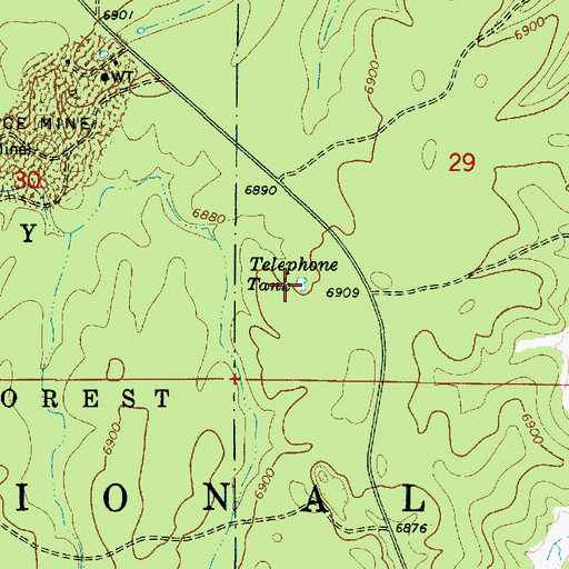 Topographic Map of Telephone Tank, AZ