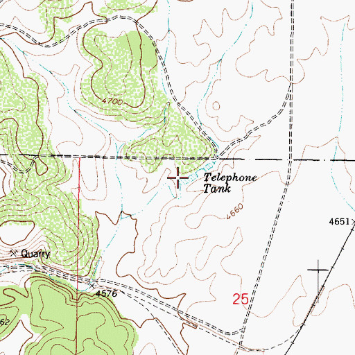 Topographic Map of Telephone Tank, AZ