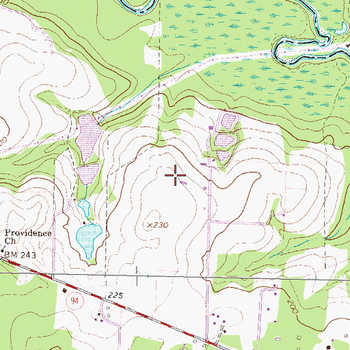 Topographic Map of Paso Fino Farm Airport, GA