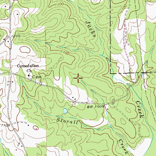 Topographic Map of Lyons Landing, GA
