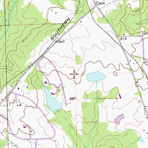 Topographic Map of Eagles Landing, GA