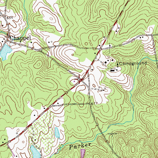 Topographic Map of Central School (historical), GA