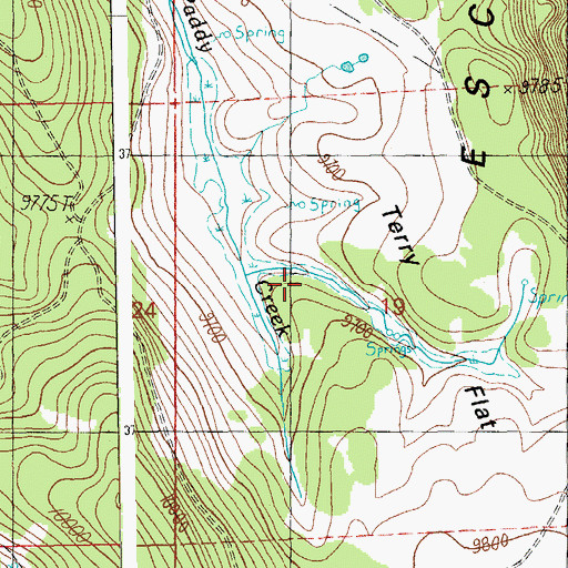 Topographic Map of Terry Flat, AZ