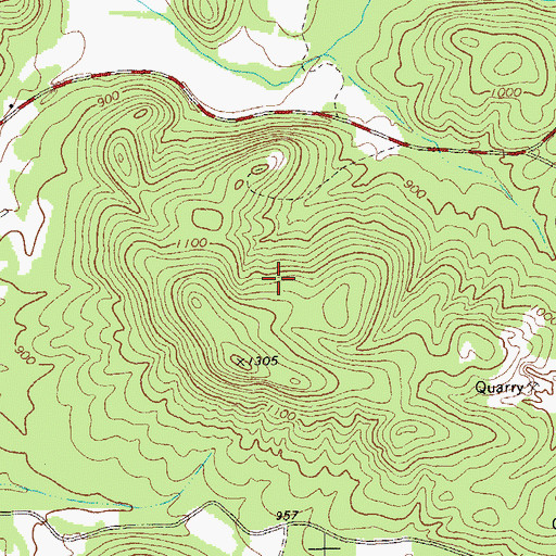 Topographic Map of Pine Log Post Office, GA