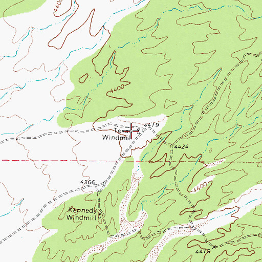 Topographic Map of Texas Windmill, AZ