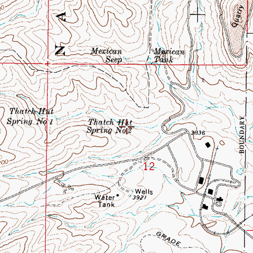 Topographic Map of Thatch Hut Spring Number Two, AZ