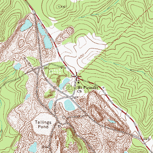 Topographic Map of Mount Carmel (historical), GA