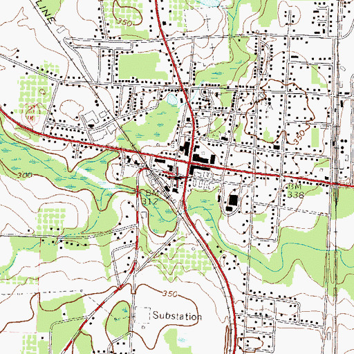 Topographic Map of Vienna Post Office, GA