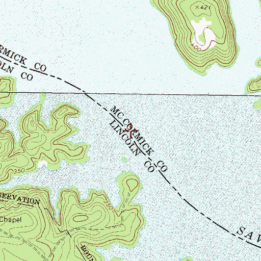 Topographic Map of Barksdale Ferry (historical), GA