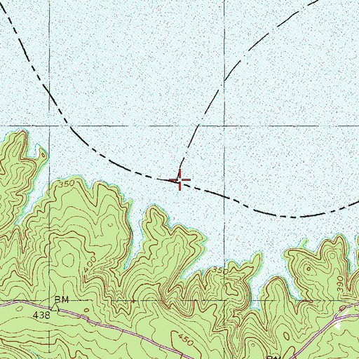 Topographic Map of Hesters Ferry (historical), GA