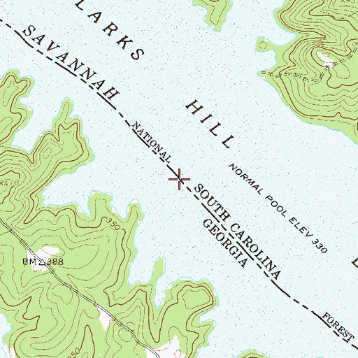 Topographic Map of Remsens Ferry (historical), GA
