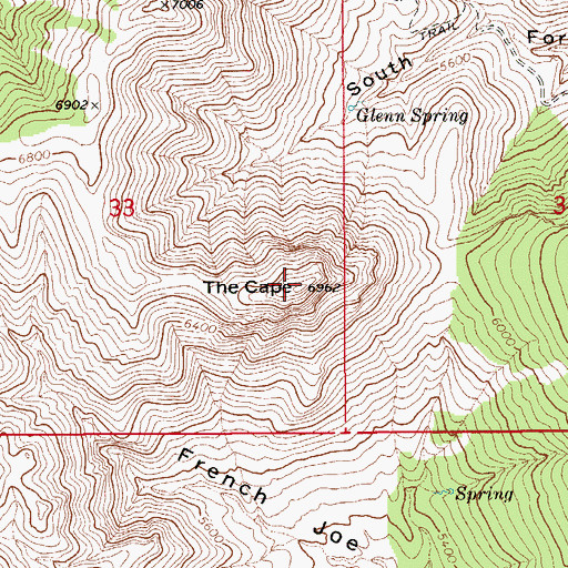 Topographic Map of The Cape, AZ