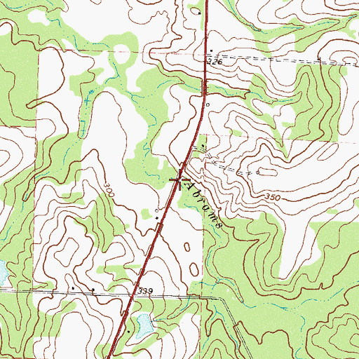 Topographic Map of Beckman Bridge, GA