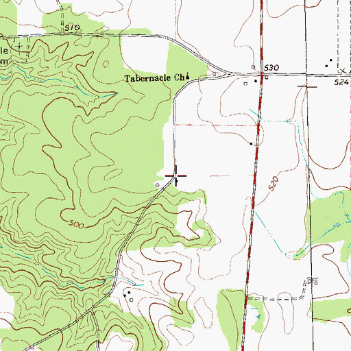 Topographic Map of Saint John African Methodist Episcopal Church (historical), GA