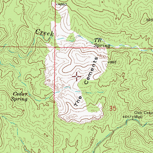 Topographic Map of The Cements, AZ