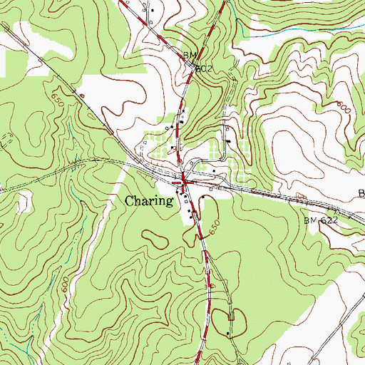 Topographic Map of Charing Post Office (historical), GA