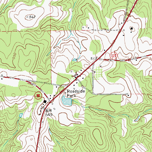 Topographic Map of Rupert Post Office, GA