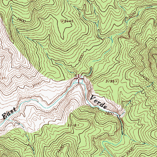 Topographic Map of The Gorge, AZ