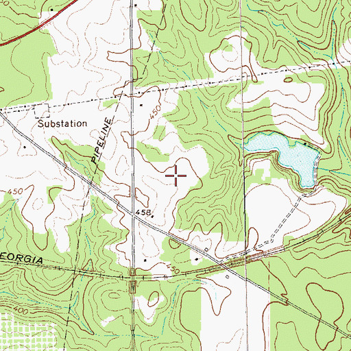 Topographic Map of Randolph County, GA