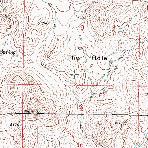 Topographic Map of The Hole, AZ