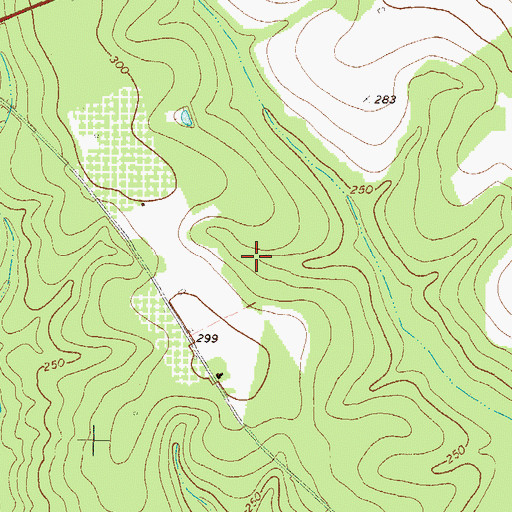 Topographic Map of Montgomery County, GA