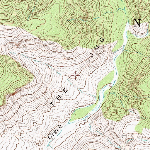 Topographic Map of The Jug, AZ
