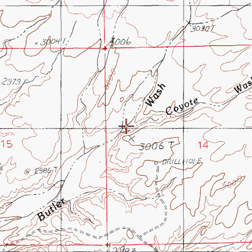 Topographic Map of Coyote Wash, AZ