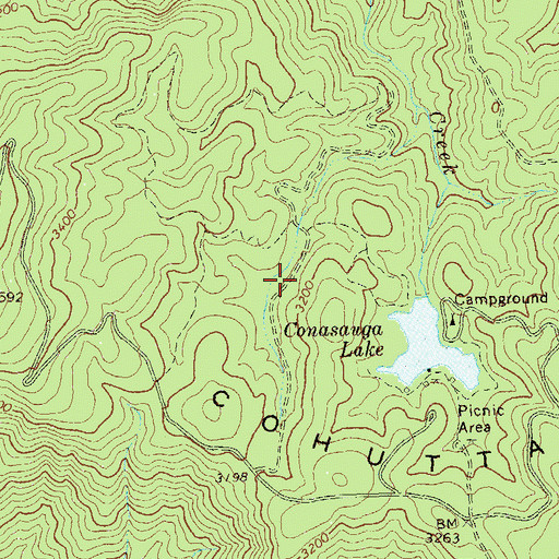 Topographic Map of Songbird Trail, GA