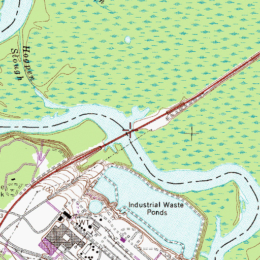 Topographic Map of J Alvin Leaphart Senior Memorial Bridge, GA