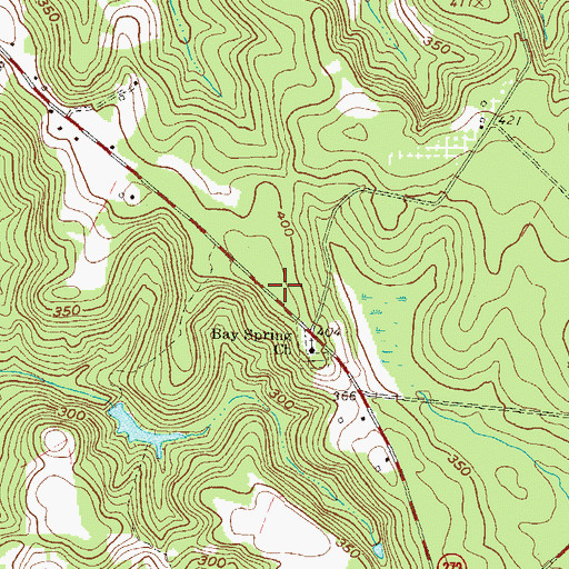 Topographic Map of Carter Cemetery, GA