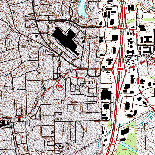 Topographic Map of WSB-AM (Atlanta), GA