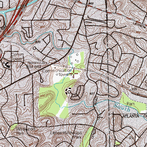 Topographic Map of WNIV-AM (Atlanta), GA