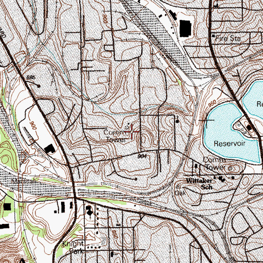 Topographic Map of WAEC-AM (Atlanta), GA