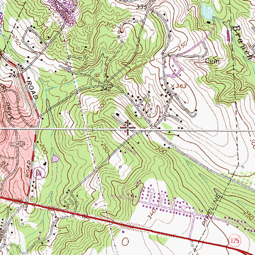 Topographic Map of WFXA-AM (Augusta), GA