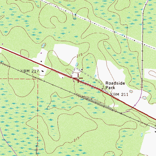 Topographic Map of WUFE-AM (Baxley), GA