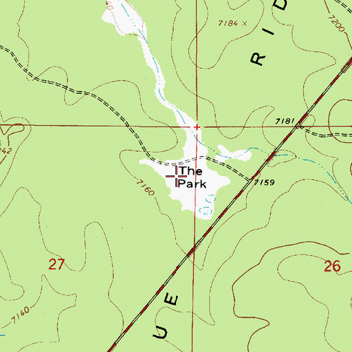 Topographic Map of The Park, AZ
