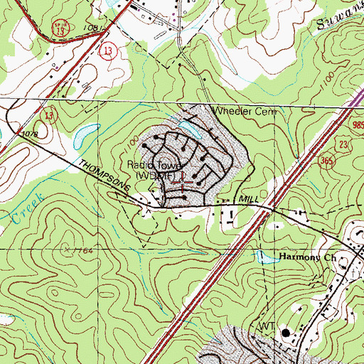 Topographic Map of WLKQ-AM (Buford), GA