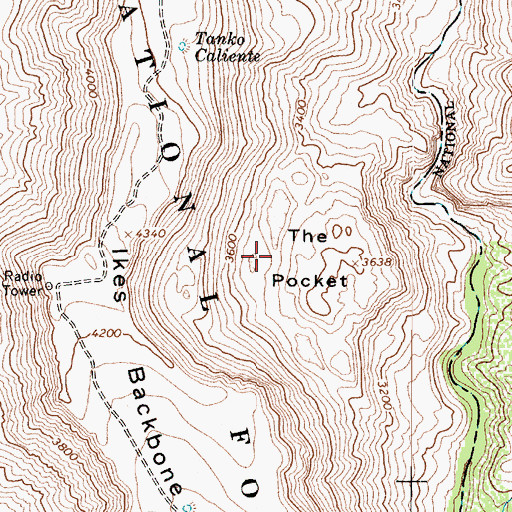 Topographic Map of The Pocket, AZ